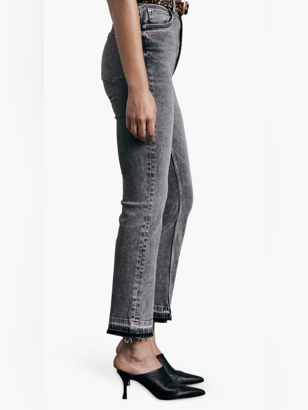 Women's Rag & Bone Casey High-Rise Harley Wash Cropped Ankle Flare Jeans Size 28 - Picture 3 of 10